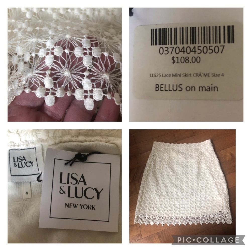 Lisa and Lucy lace mini skirt NWT
